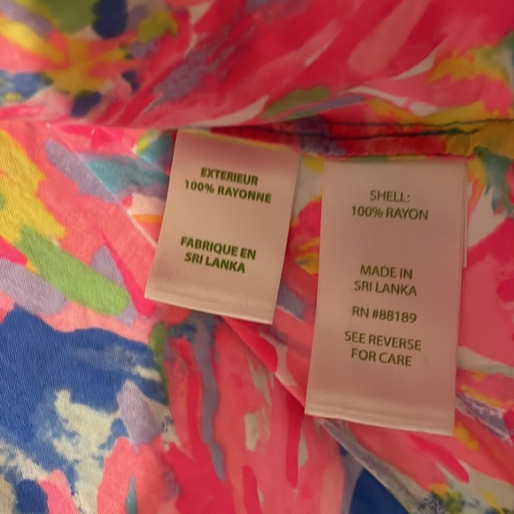 Lilly Pulitzer size medium 3/4 length sleeve blouse - Picture 4 of 5